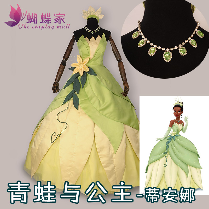 Tech Accessories Women - Prinses Tiana Jurk Cosplay Kostuum Carnavalskostuum
