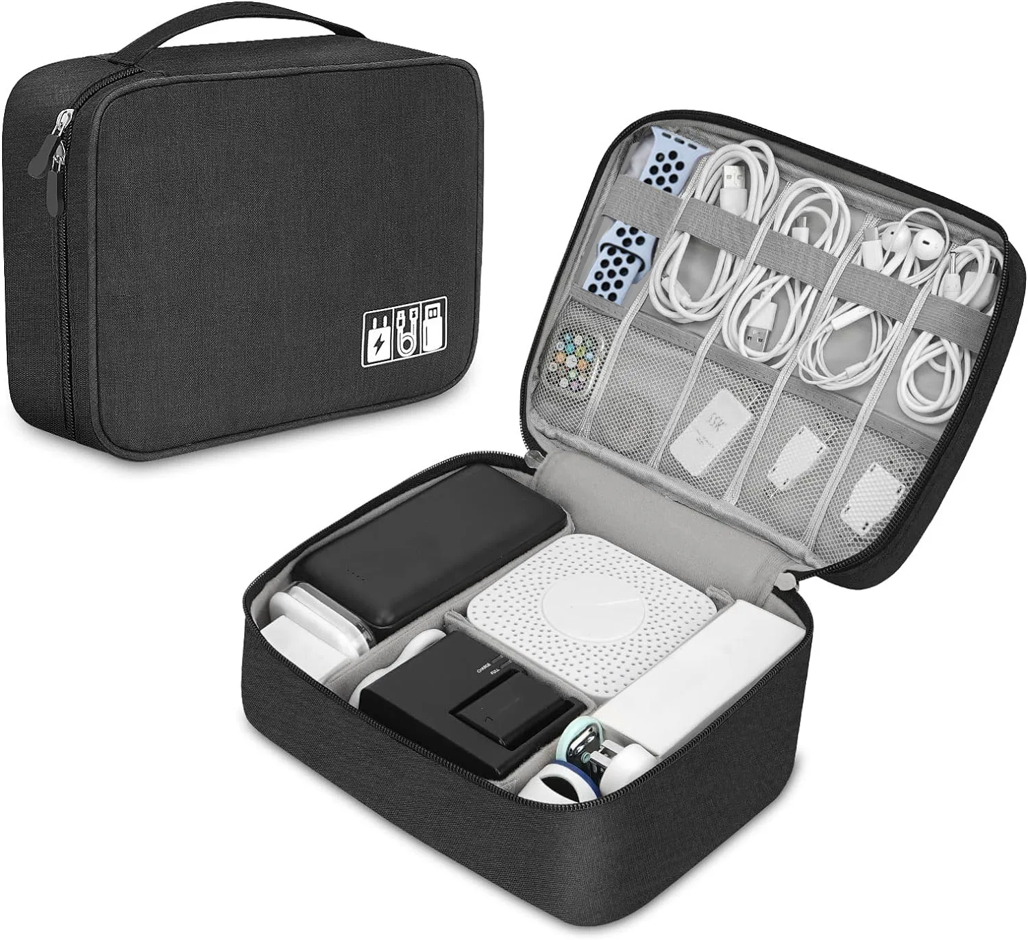 Tech Accessories Types - Draagbare Tech Organizer Case voor elektronische