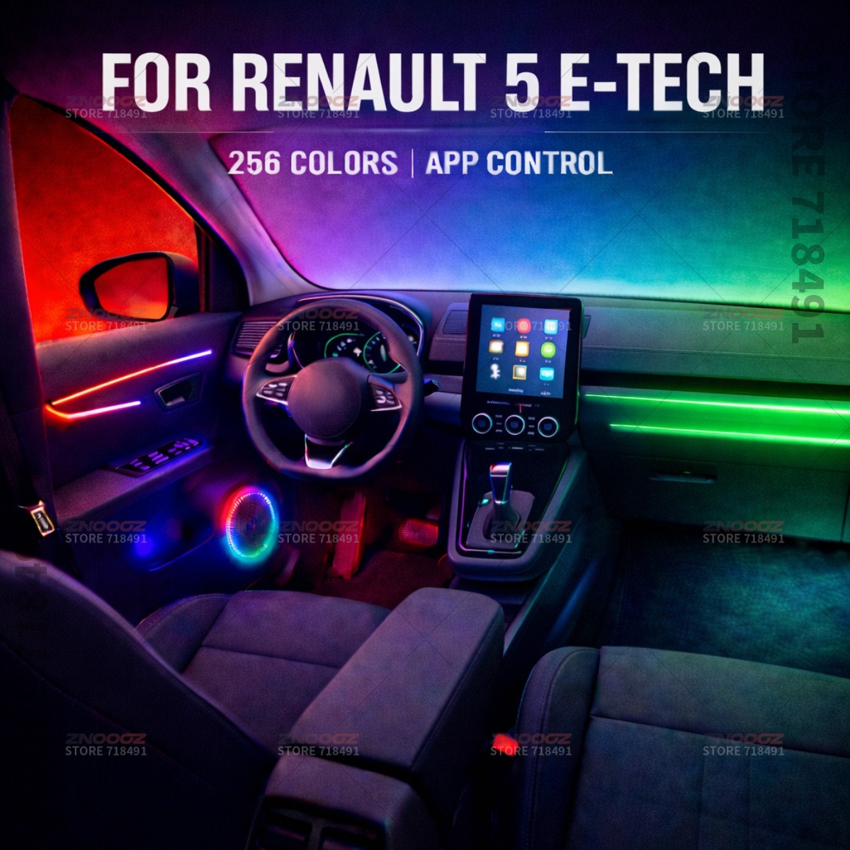 Tech Lighting Accessories - 22-in-1 RGB auto-interieur acryl sfeerverlichting RGB