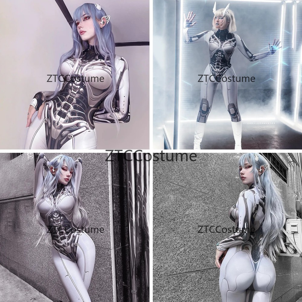 Tech Accessories Women - 3D-geprinte cosplay bodysuit Y2k techwear gothic
