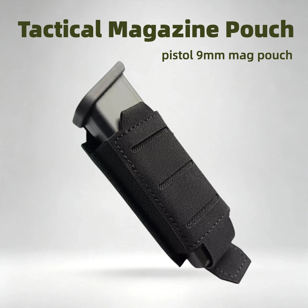 Tech Accessories Pouch - Lasergesneden enkelvoudige 9mm magazijnhouder, magazijnholster, harde