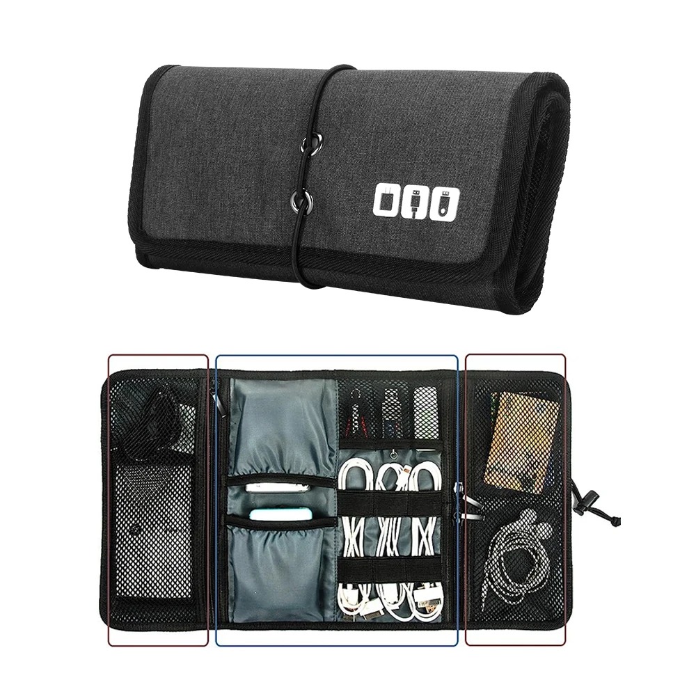Tech Accessories Organizer Pouch - Elektronische organizer Snoerzakje, reiskabeloplader Telefoonaccessoires Tasorganisator