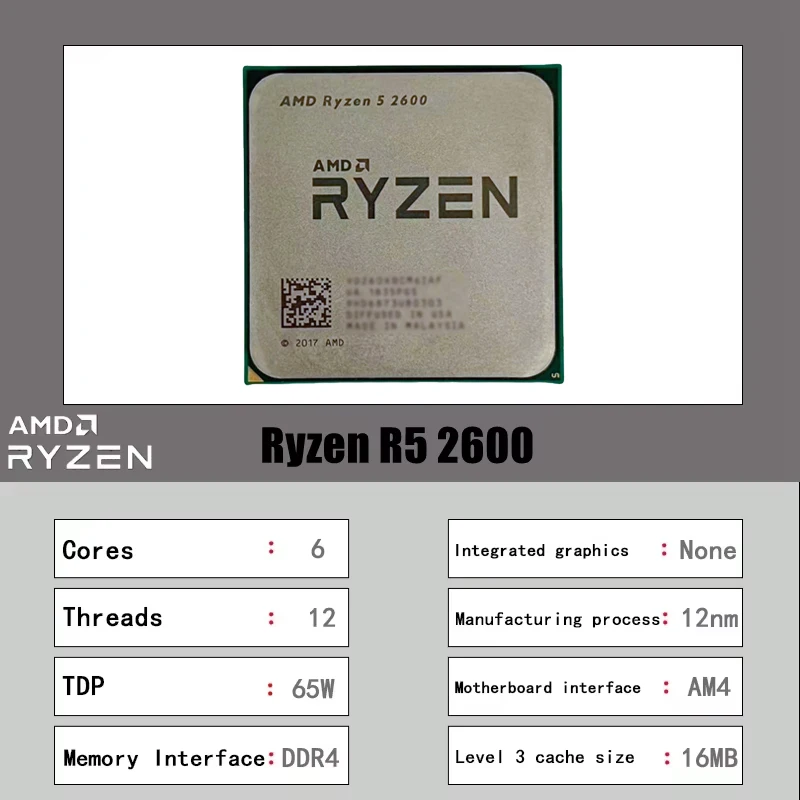 AMD Ryzen 5 R5 2600 3,4GHz 6-C - Amd Cpu Ryzen 5 recensie en prijs