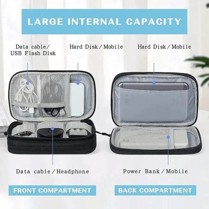 1 STKS Grijs/Zwart/Roze/Marine - Cable Organizer Bag recensie en prijs