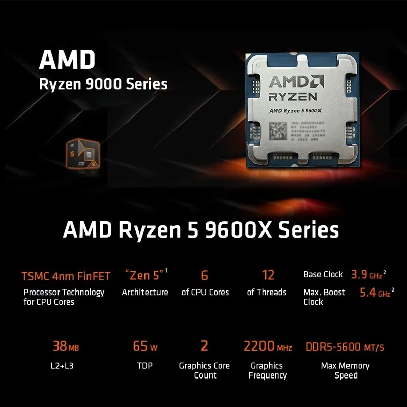 AMD Ryzen 5 9600X 6-Core 12-Th - Amd Cpu Ryzen 5 recensie en prijs