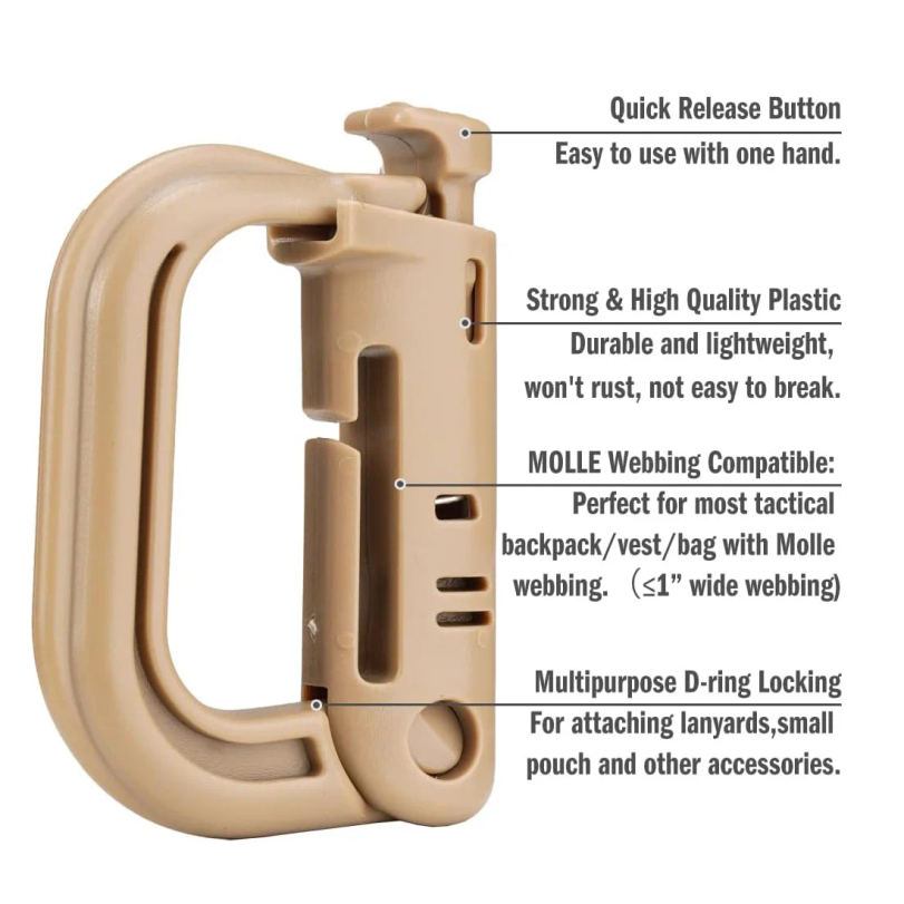 5 Stuks Plastic D-Ring Tactisc - Tech Accessories Pouch recensie en prijs