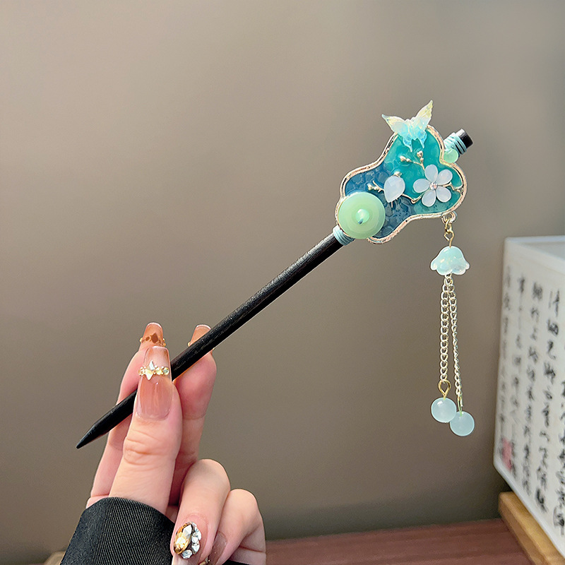 Klassieke kwastje haarstokje z - Tech Accessories Women recensie en prijs