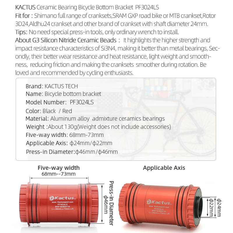 KACTUS Fiets Trapas Keramische - Tech Bike Accessories recensie en prijs